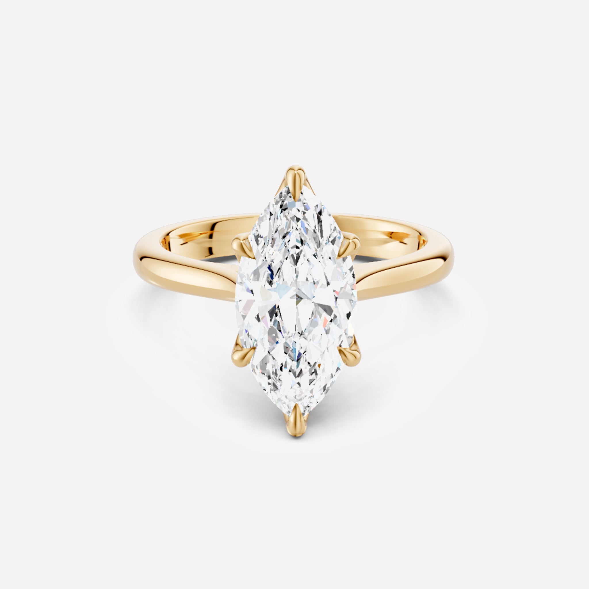 Tulip Cathedral Marquise Engagement Ring