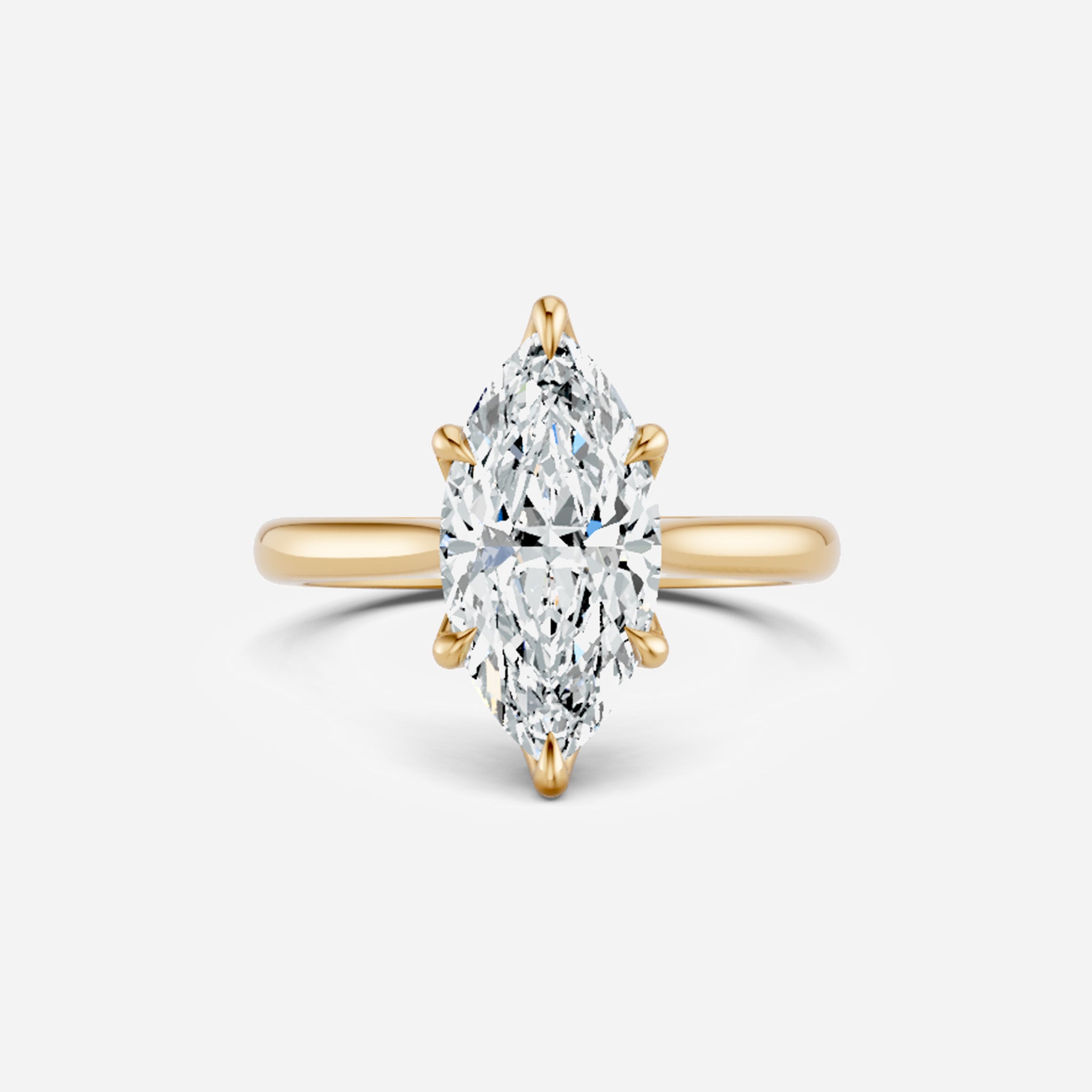 Tulip Cathedral Marquise Engagement Ring