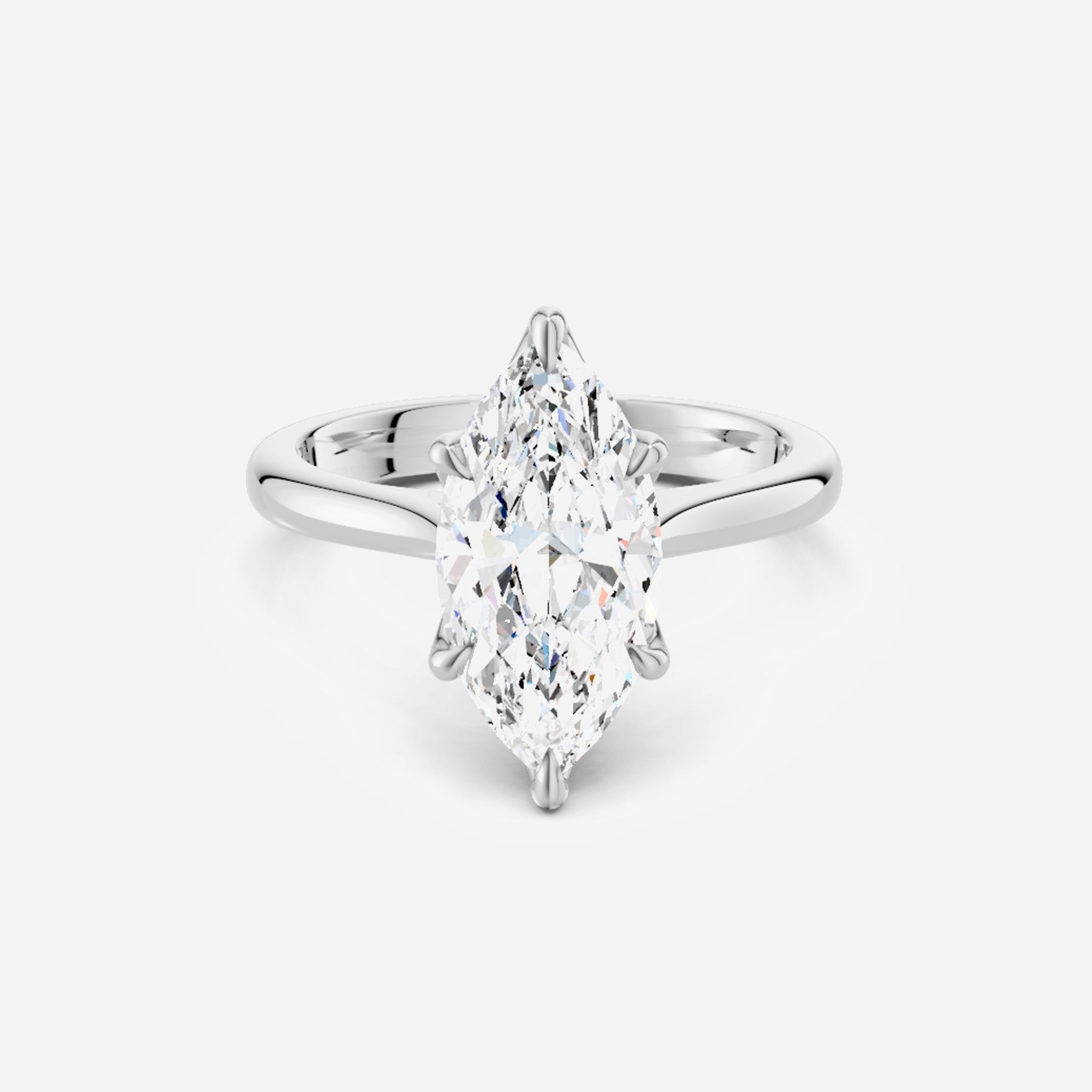 Tulip Cathedral Marquise Engagement Ring