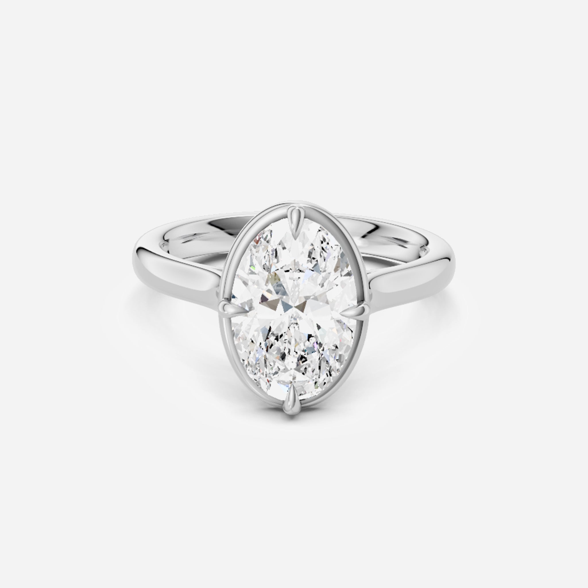 Collet Compass Set Cathedral Oval Ring