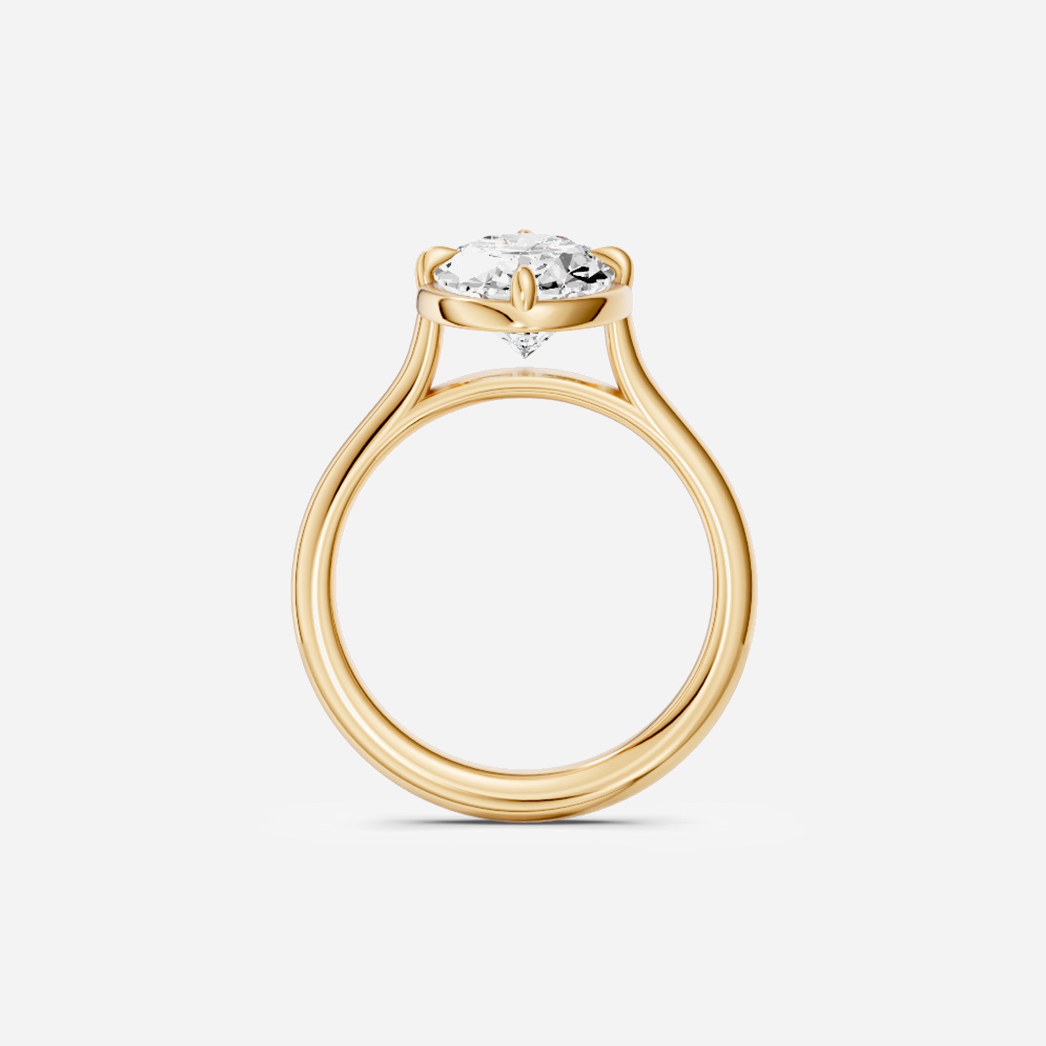 Collet Compass Set Cathedral Oval Ring