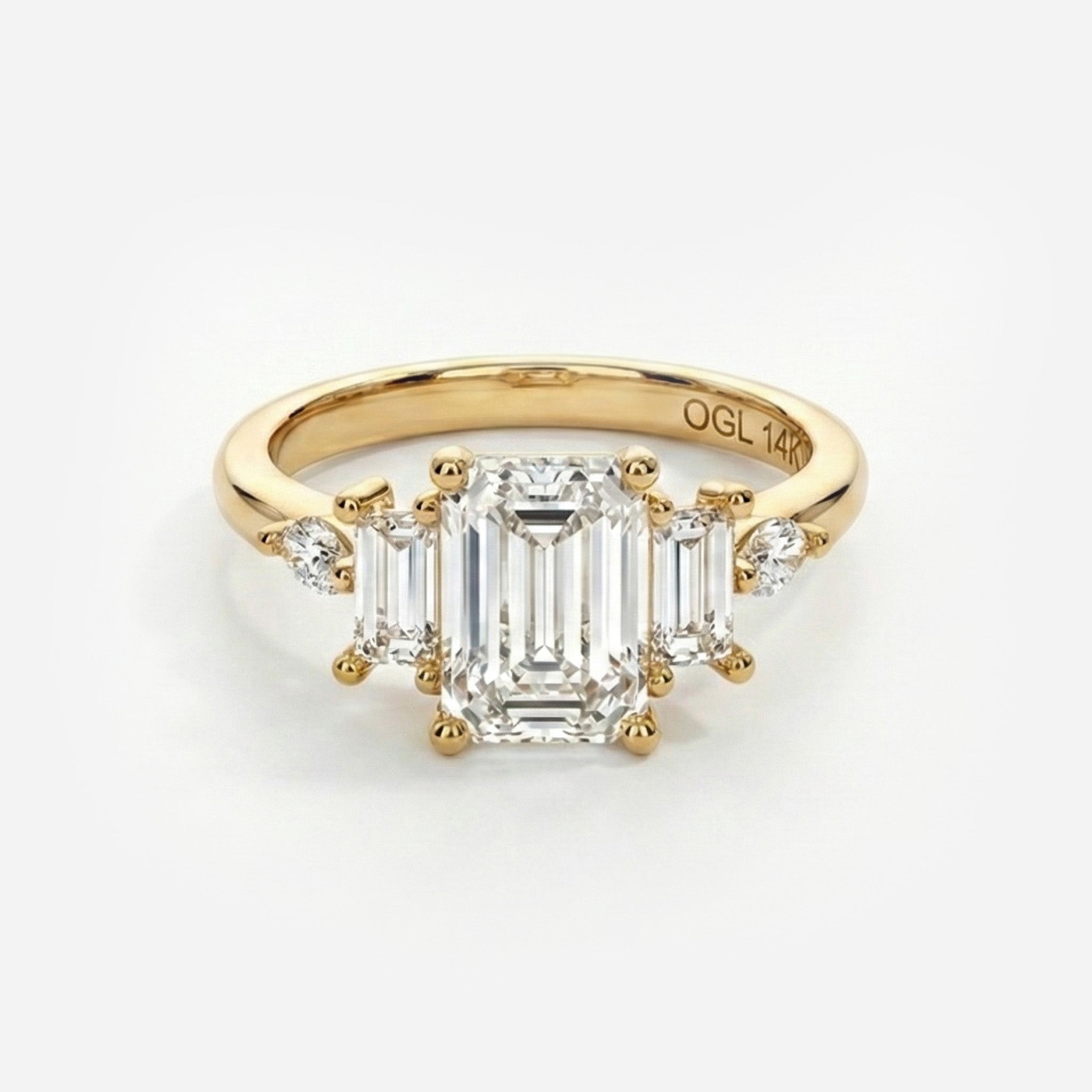 5 Stone Emerald Ring