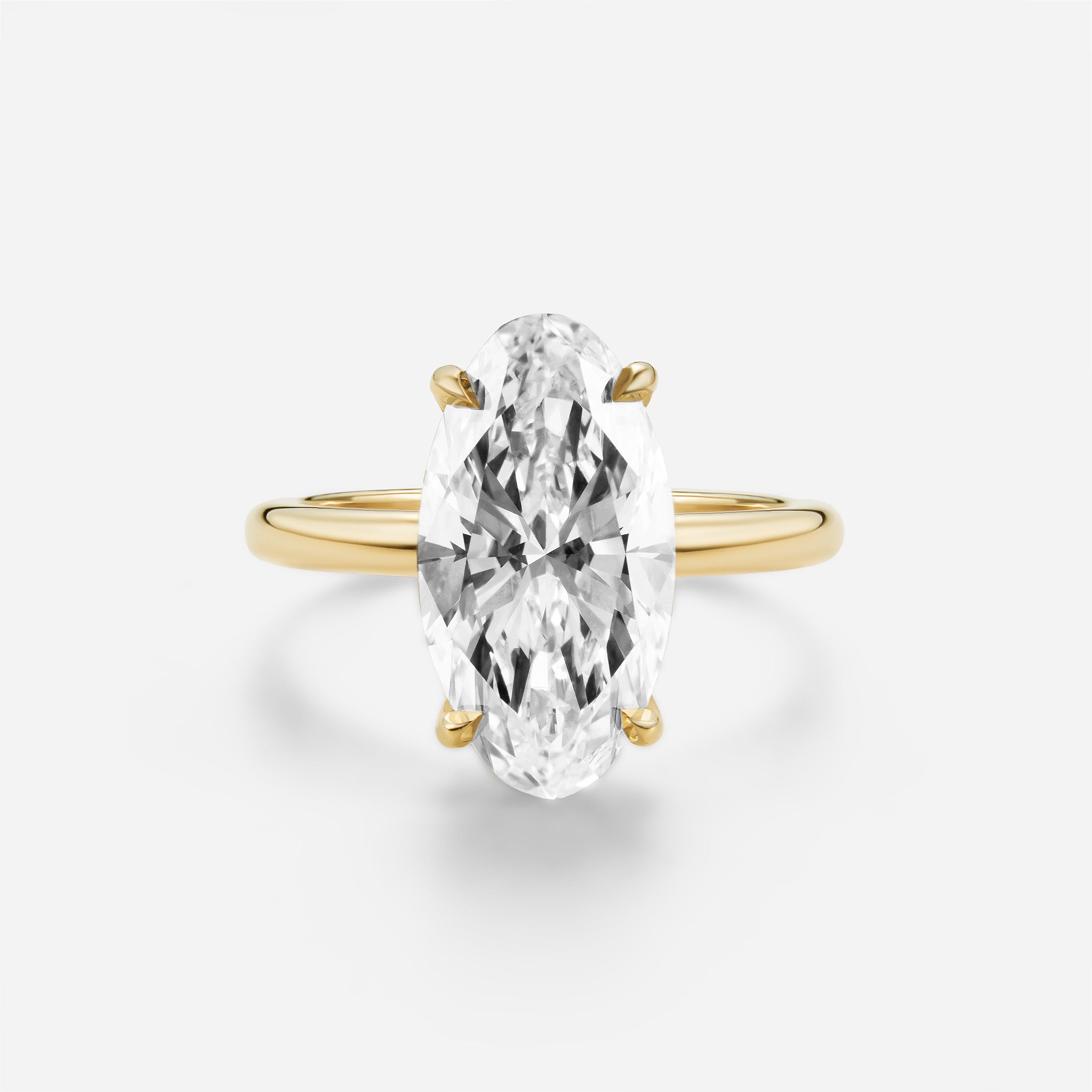 Solitaire Double Hidden Halo Moval Ring