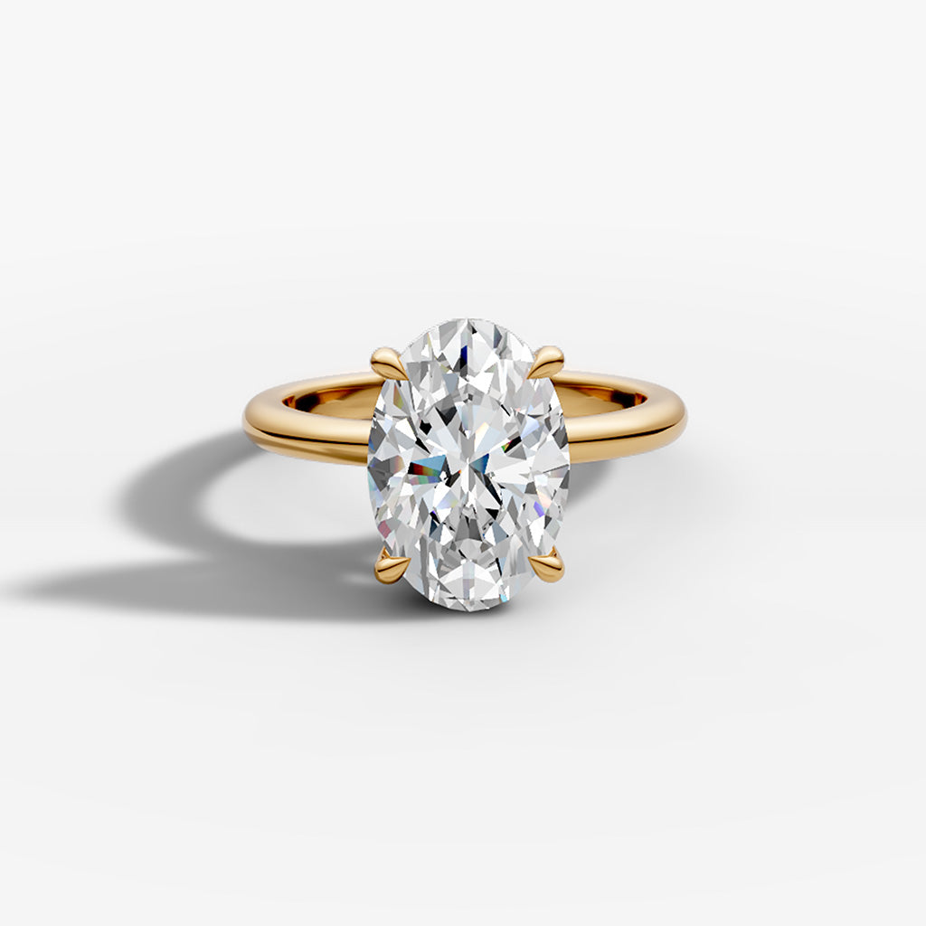 Hidden Halo Oval Solitaire