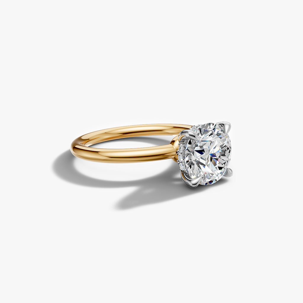 Hidden Halo Round Band Solitaire