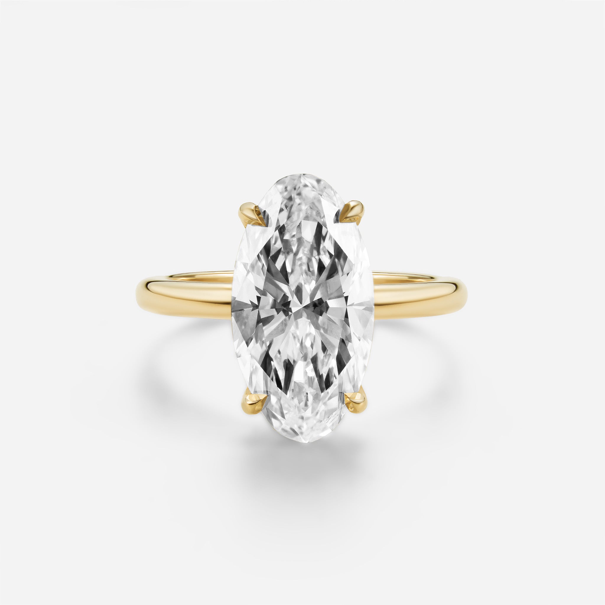 Solitaire Double Hidden Halo Moval Ring
