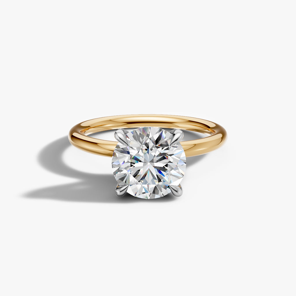 Hidden Halo Round Band Solitaire