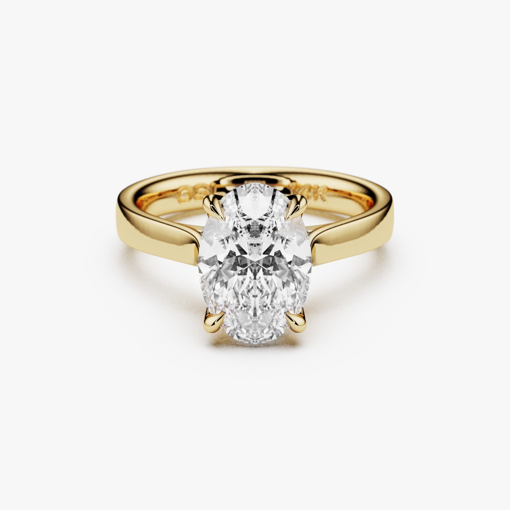 Hidden Halo Oval Solitaire